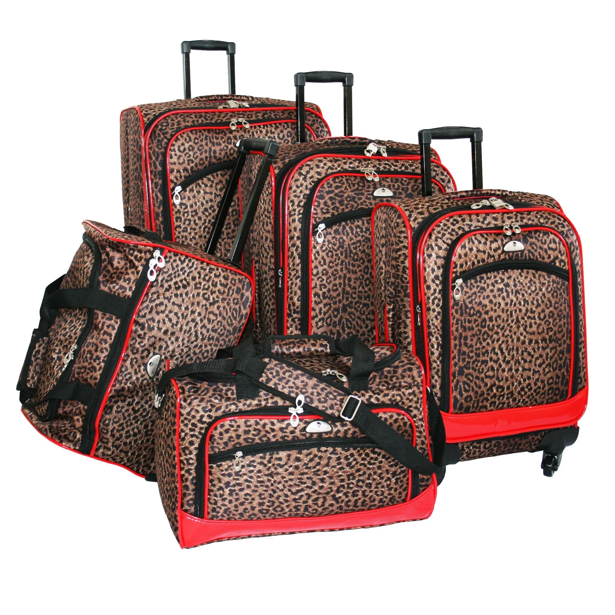 American Flyer AnimalPrint 5 Piece Set 4-Wheel Luggage Sets