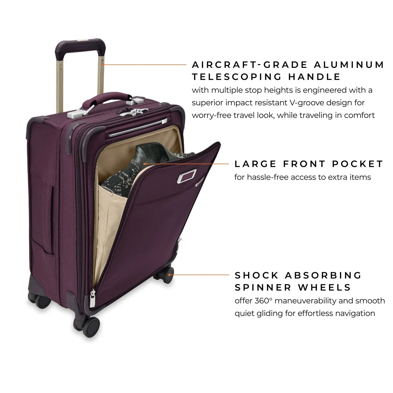 BASELINE Limited Edition Global Carry-On Spinner - Plum