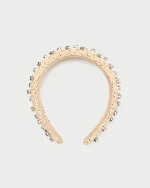Bellamy Natural/Crystal Puffy Headband