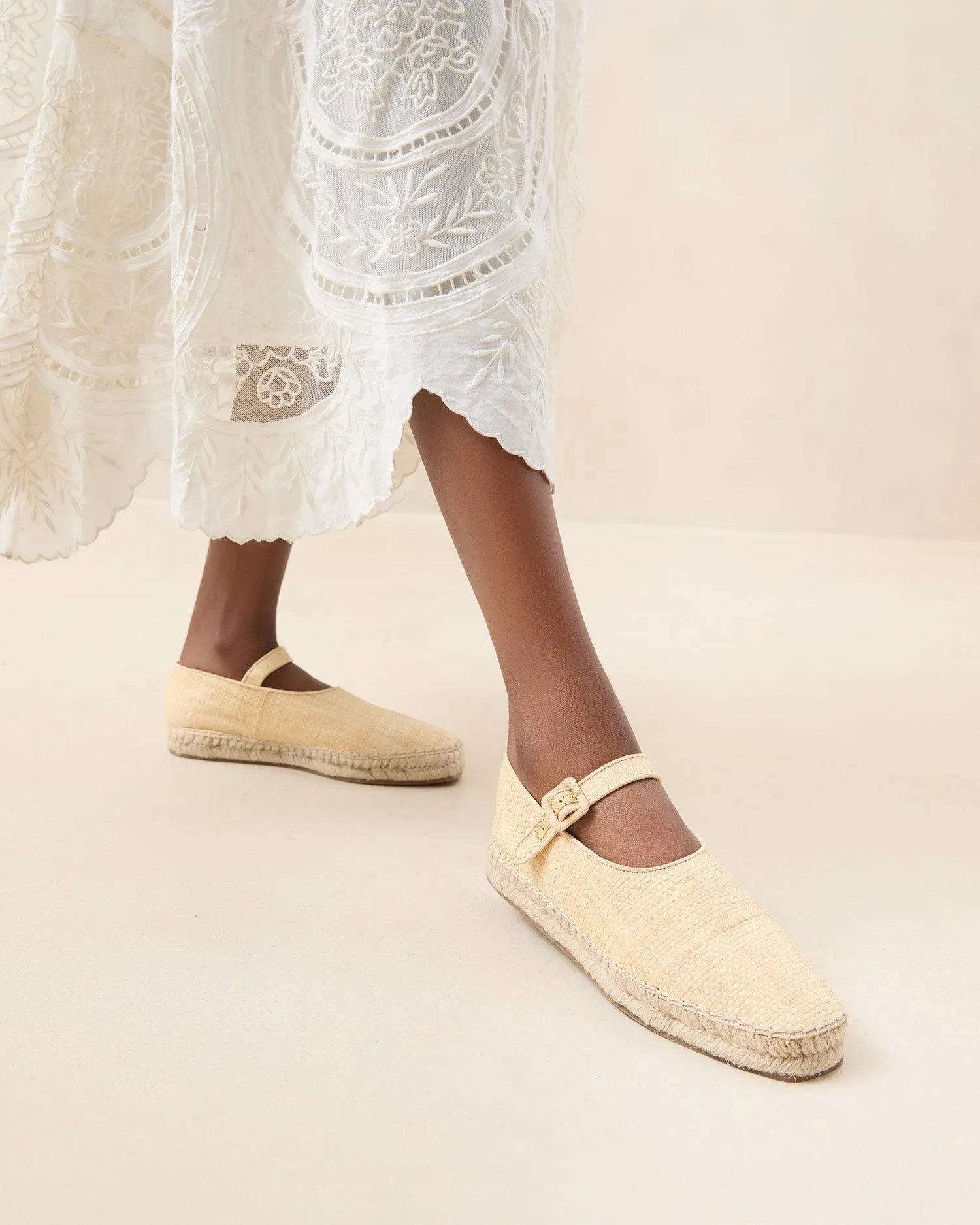 Clover Natural Raffia Espadrille