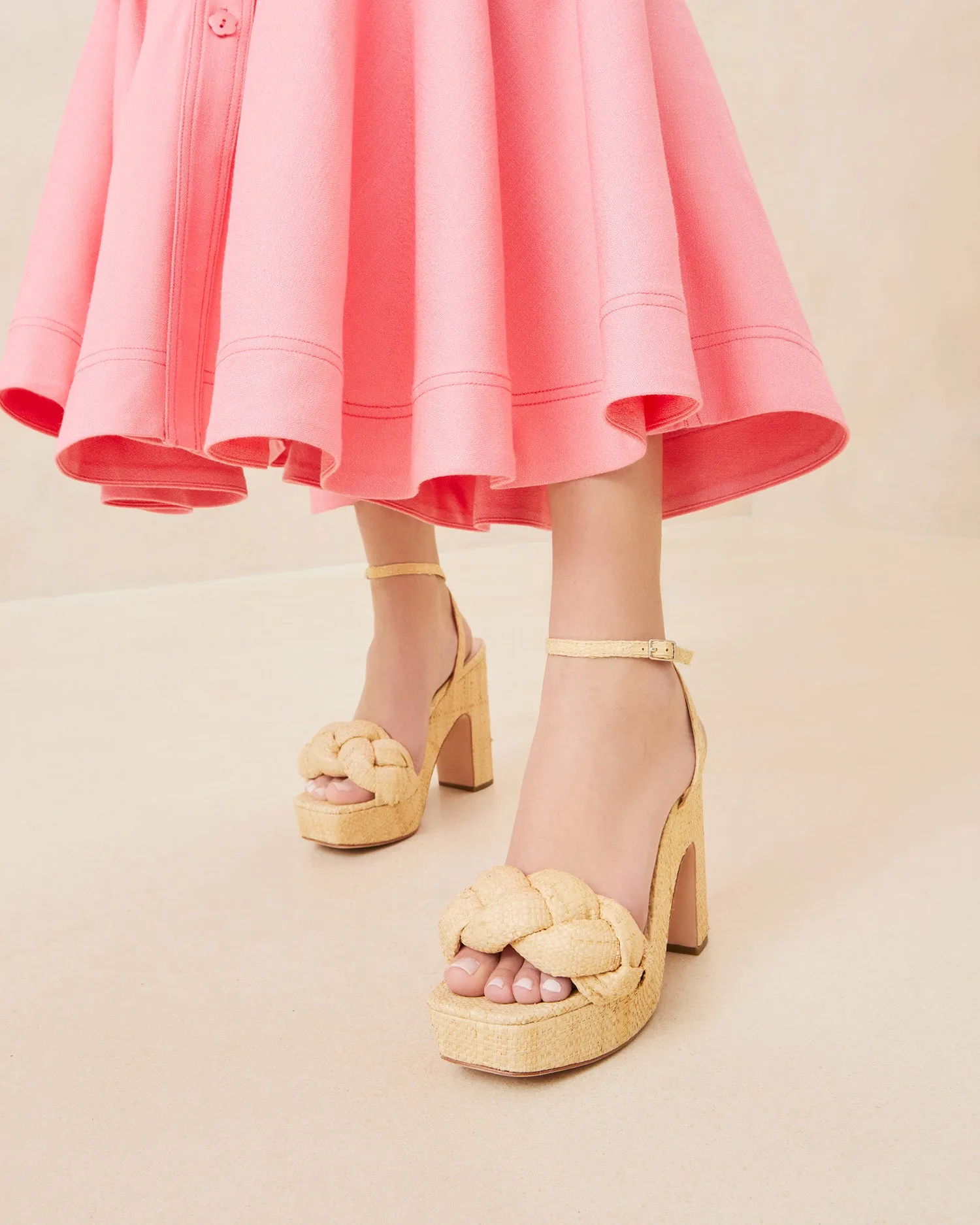 Fae Natural Platform Heel