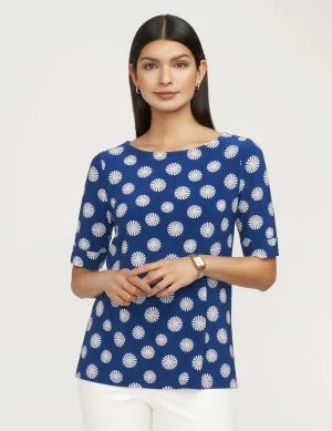 Flapper Daisy Boatneck Tee- Sale