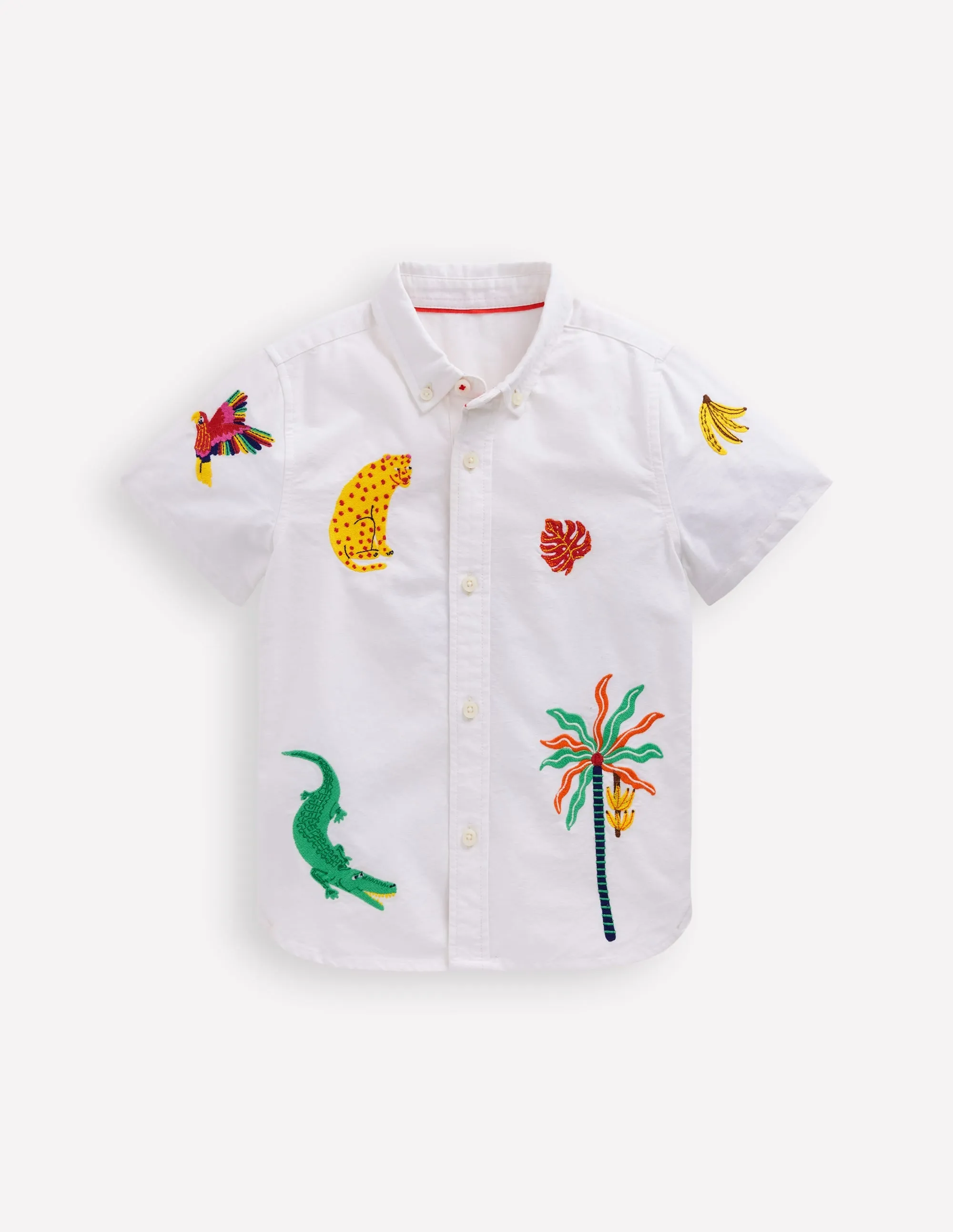 Fun Cotton Shirt-Campanula Jungle Embroidery