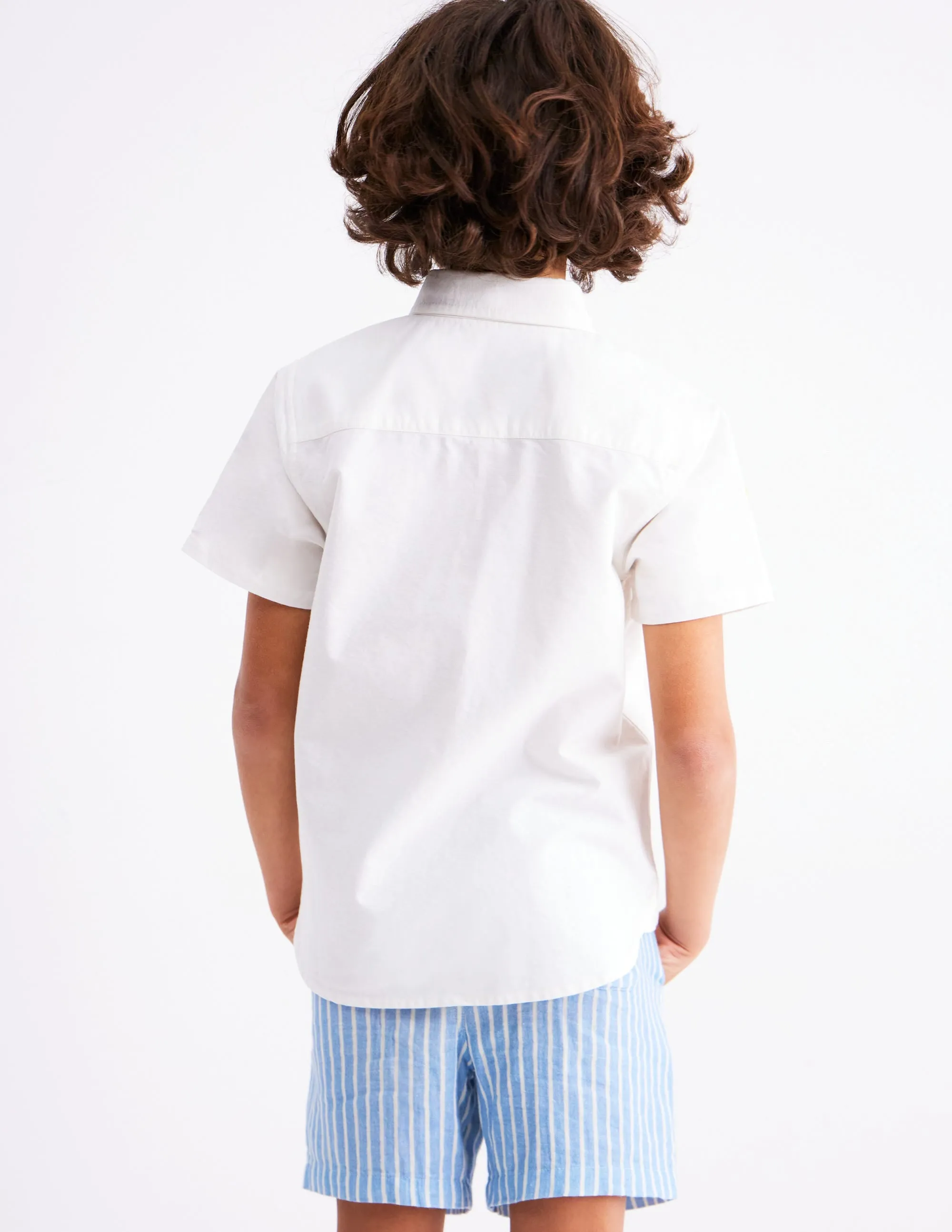 Fun Cotton Shirt-Campanula Jungle Embroidery