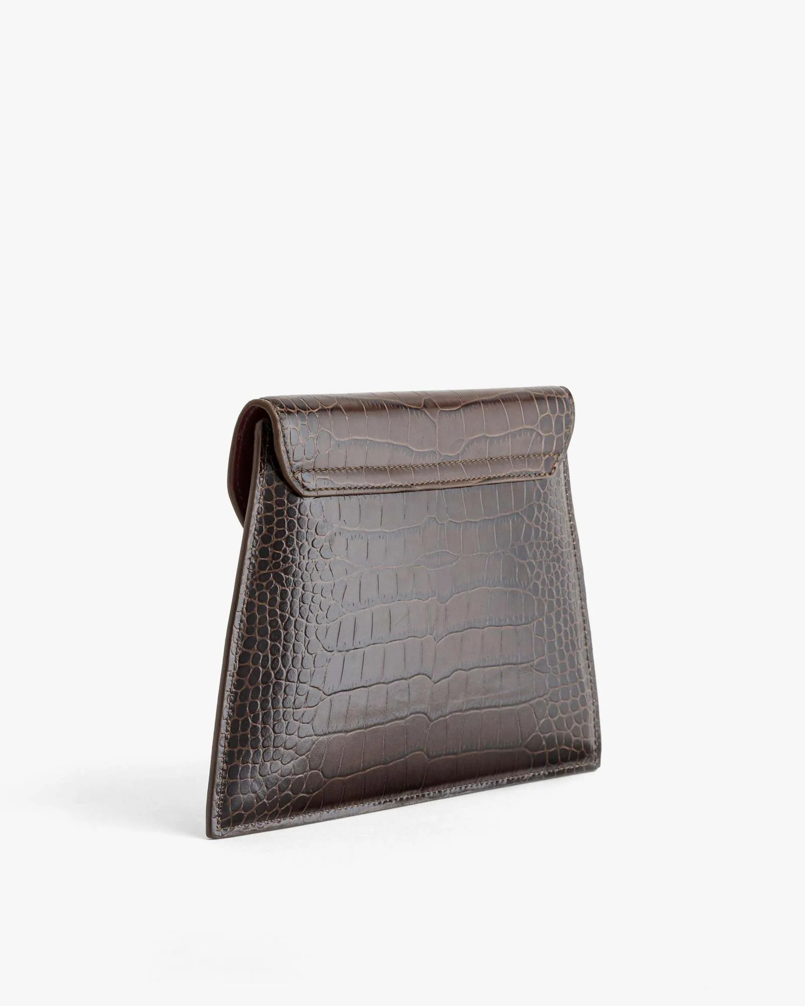GABRIELLE POUCH - BROWN EMBOSSED