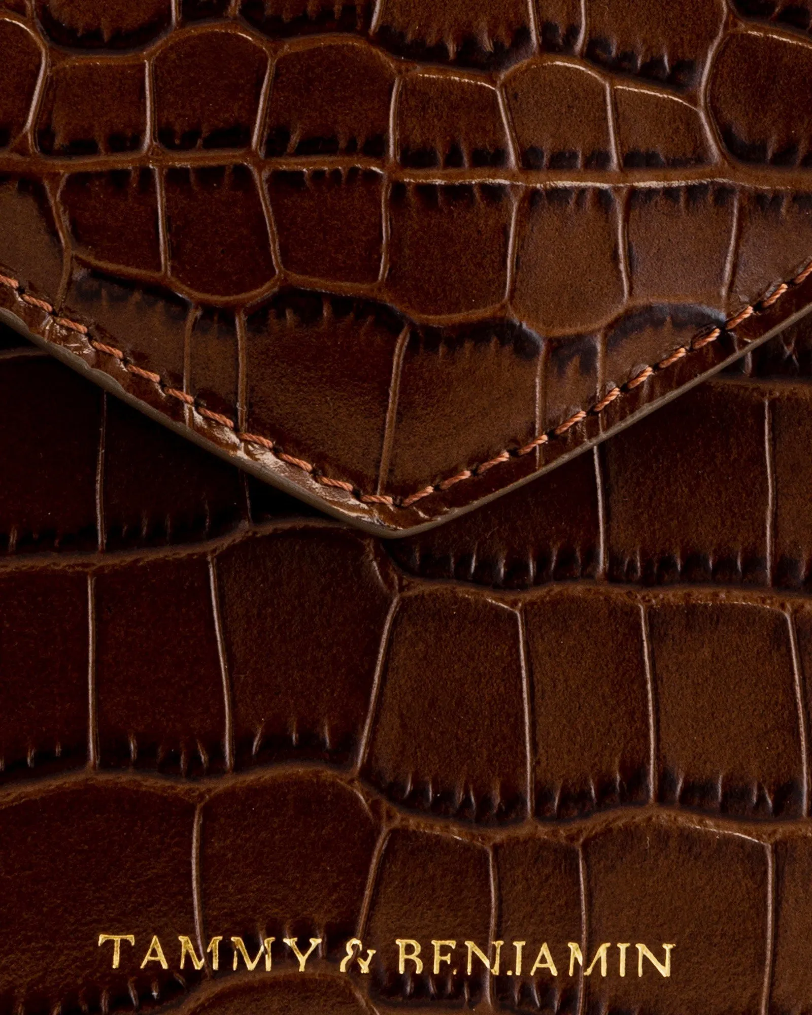GABRIELLE POUCH - BROWN EMBOSSED
