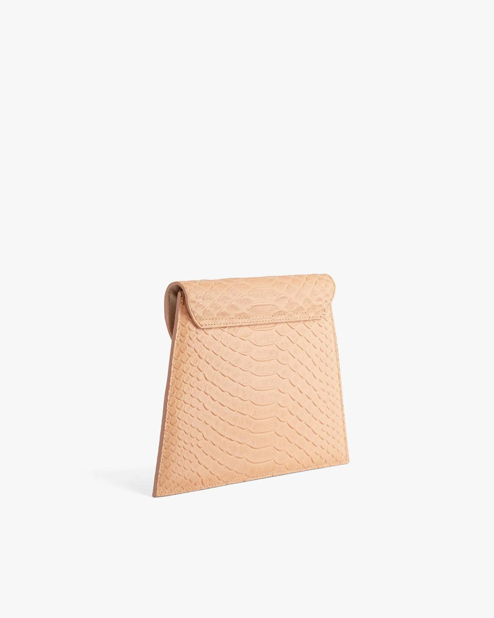 GABRIELLE POUCH - EMBOSSED SALMON
