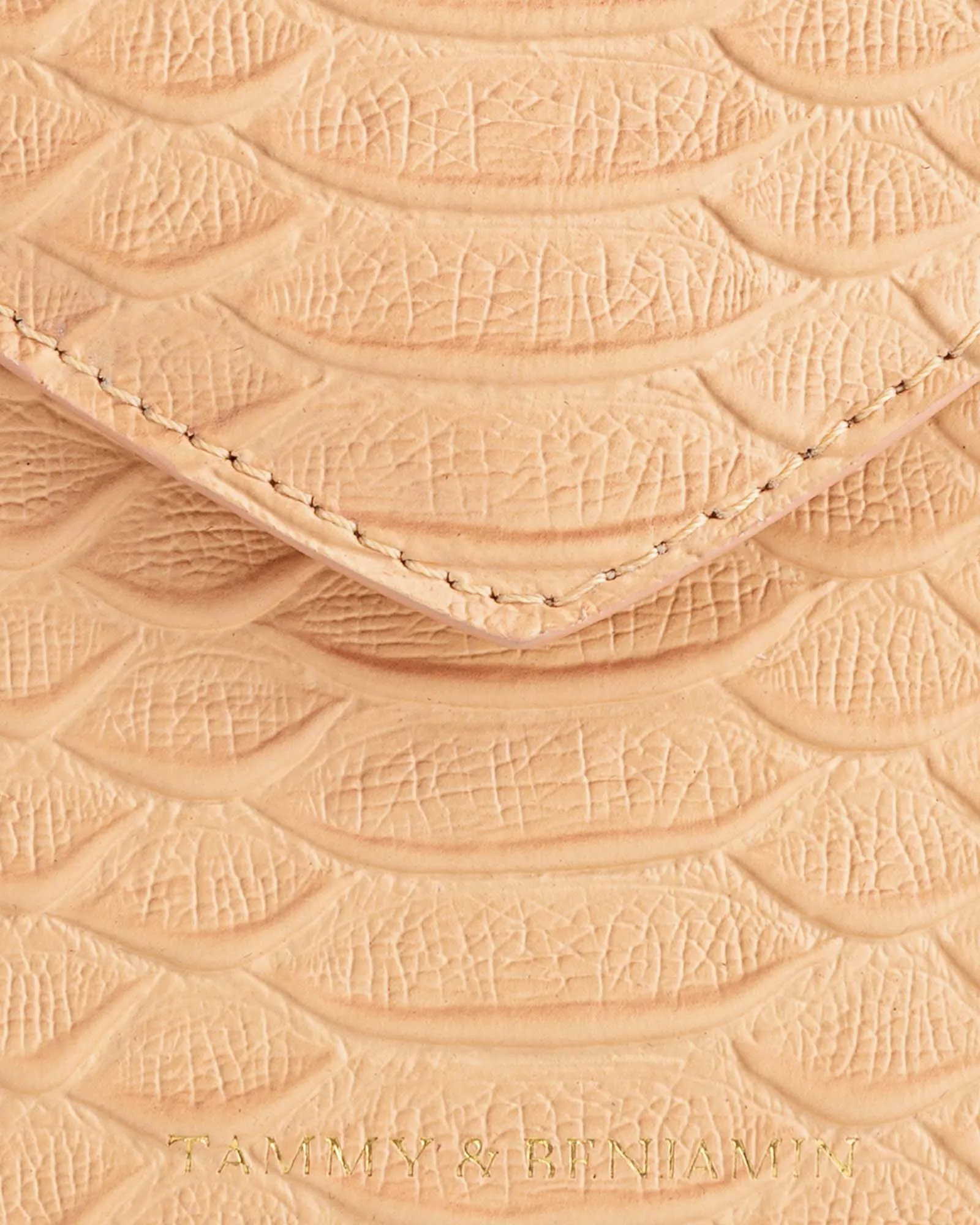 GABRIELLE POUCH - EMBOSSED SALMON