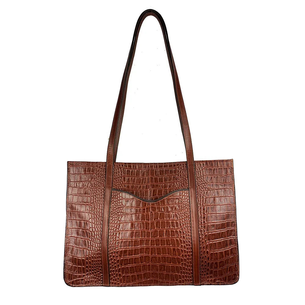 George Jackson Cognac Leather Bag - Large