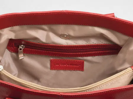 GTM Leather Concealed Carry Traditional Open Top Tote