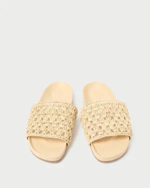 Henri Natural Crochet Straw Sandal
