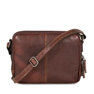 Jack Georges Voyager Double Zippered Crossbody Bag