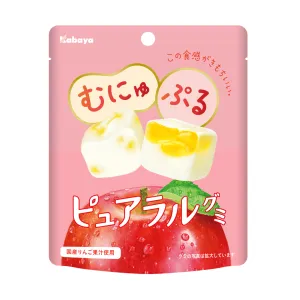 Kabaya Pureral Gummy Candy Soft Airy Apple Gummies 58g (Pack of 3)