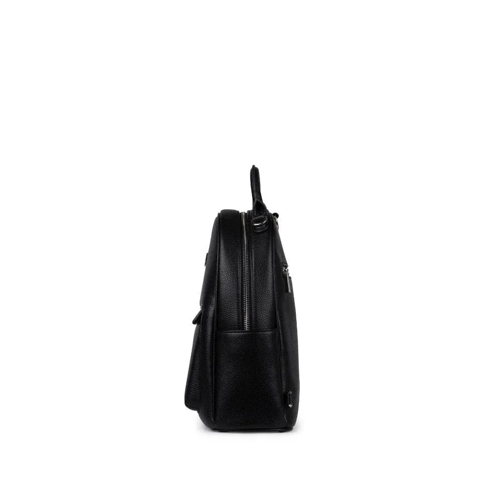 Le Maude - Sac à dos 3-en-1 en cuir vegan noir