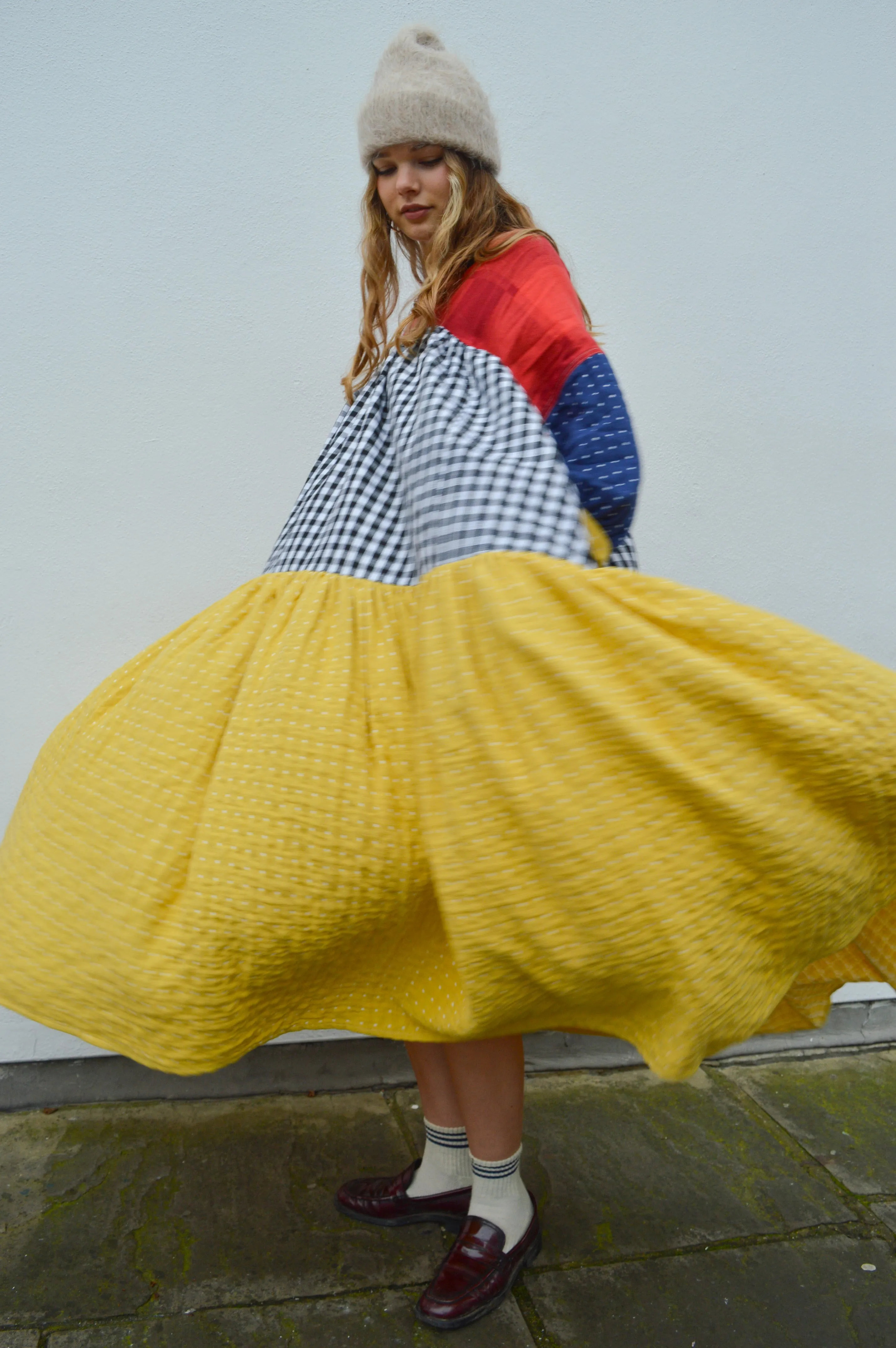 L.F. Markey Ballad Patchwork Check Dress