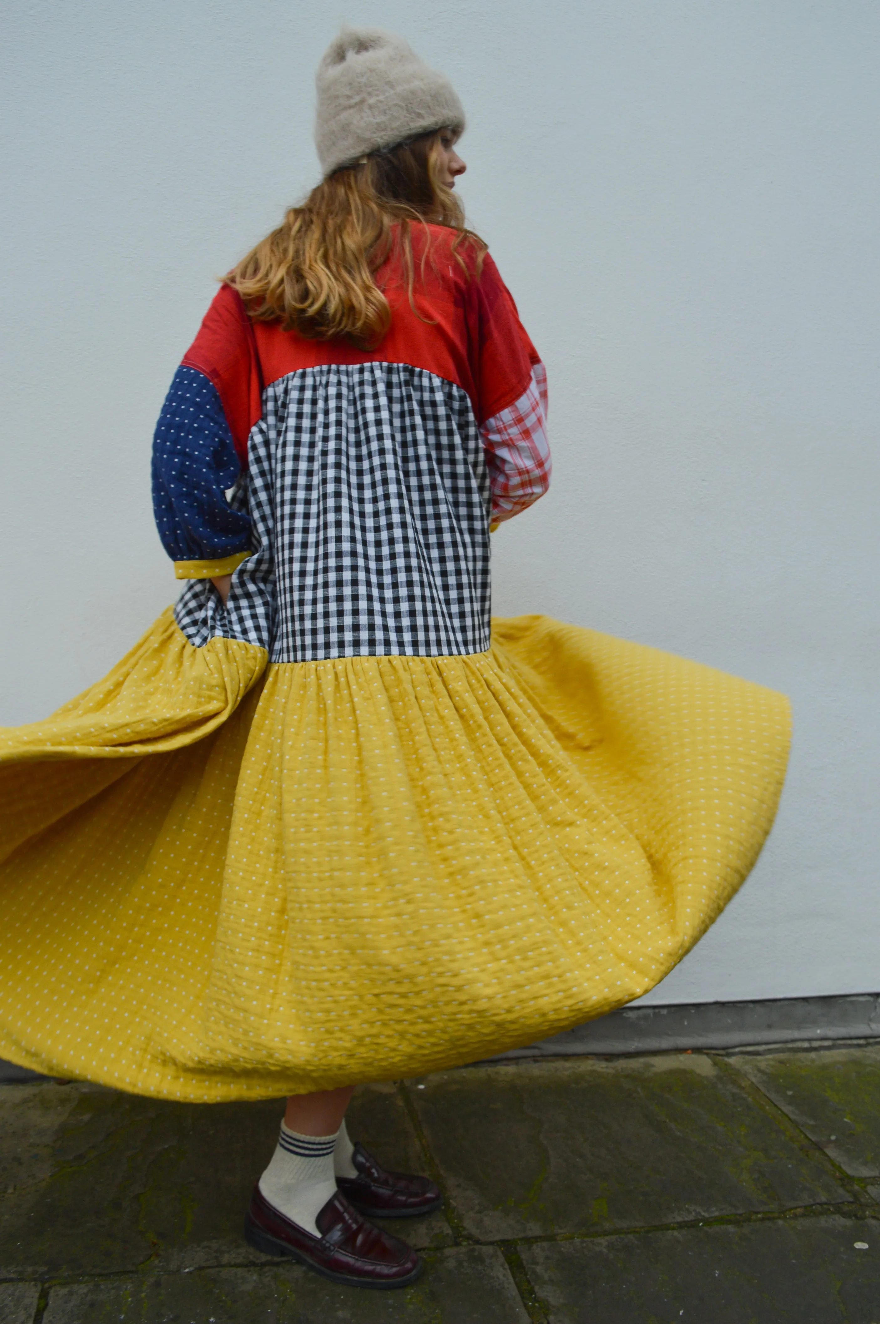 L.F. Markey Ballad Patchwork Check Dress