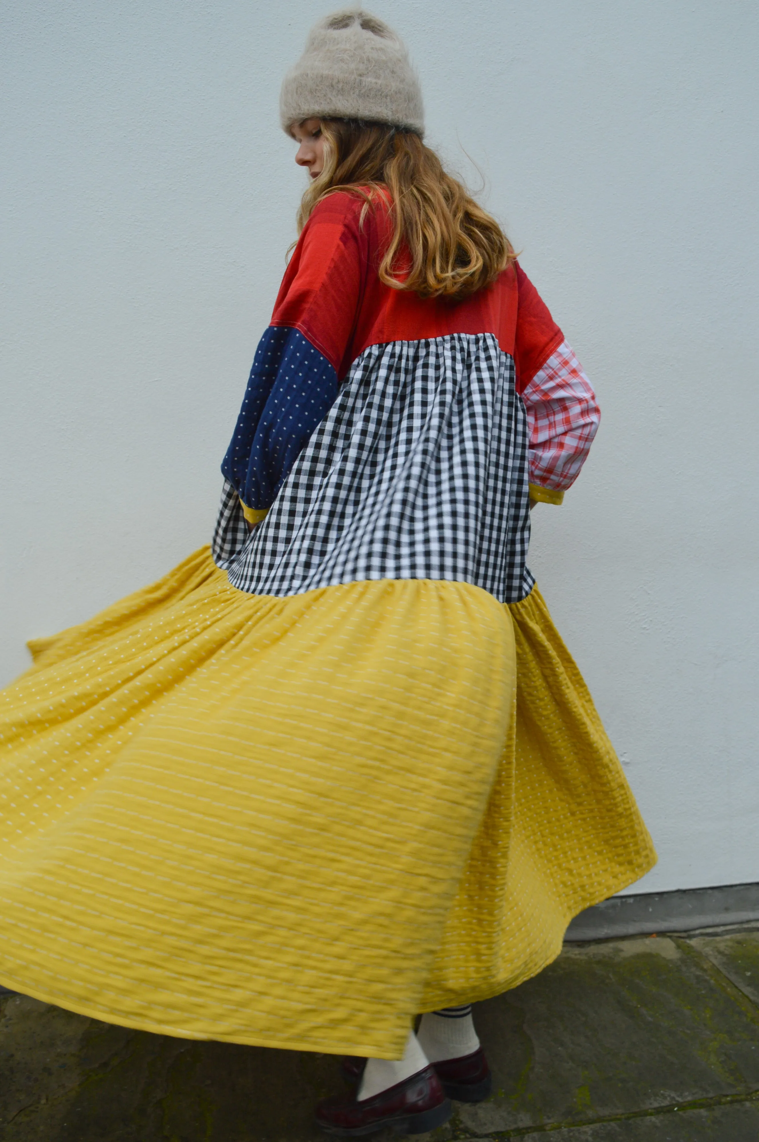 L.F. Markey Ballad Patchwork Check Dress
