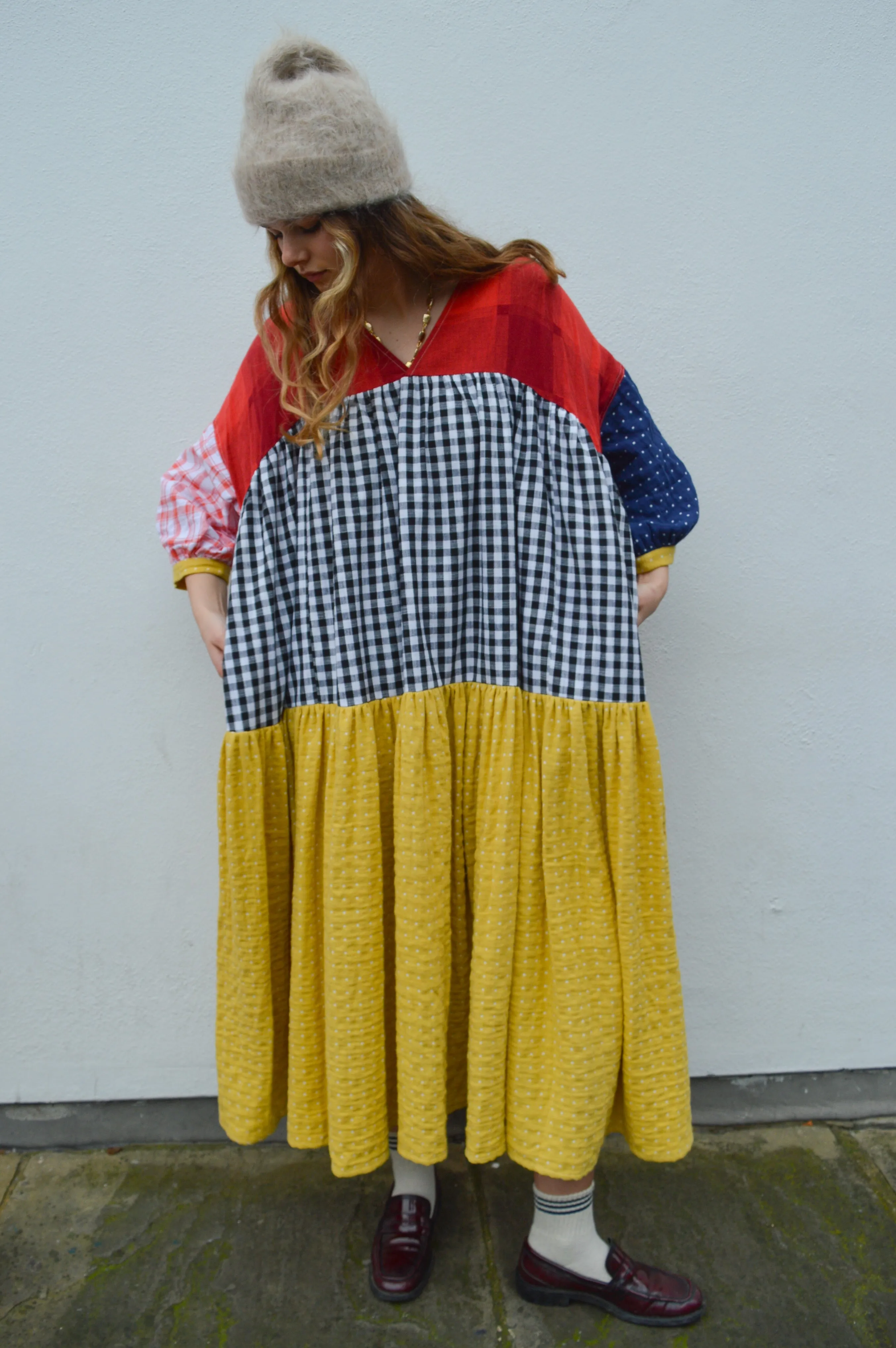 L.F. Markey Ballad Patchwork Check Dress