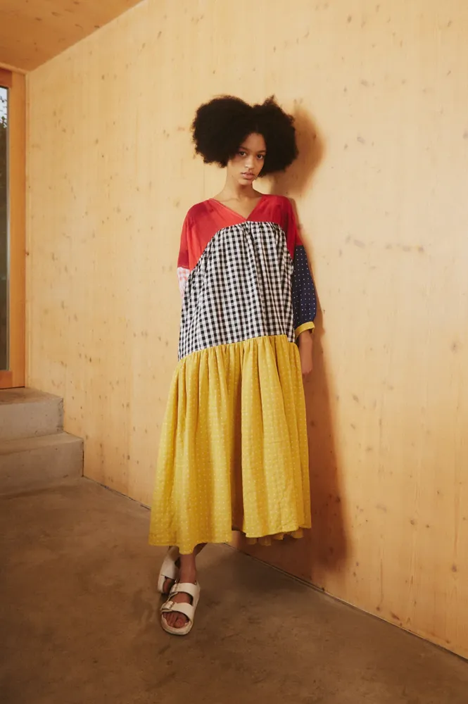 L.F. Markey Ballad Patchwork Check Dress