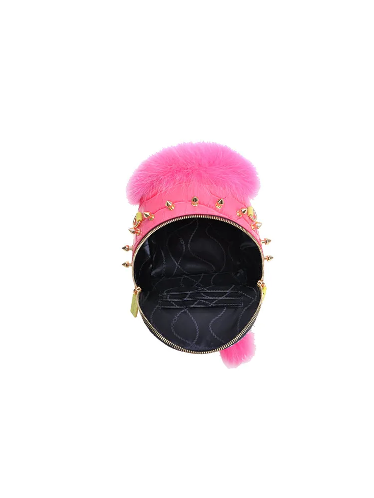 Little Mons Jacquard with Leather Backpack Medium
