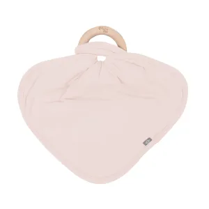 Lovey in Blush with Removable Wooden Teething Ring