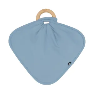 Lovey in Slate with Removable Wooden Teething Ring