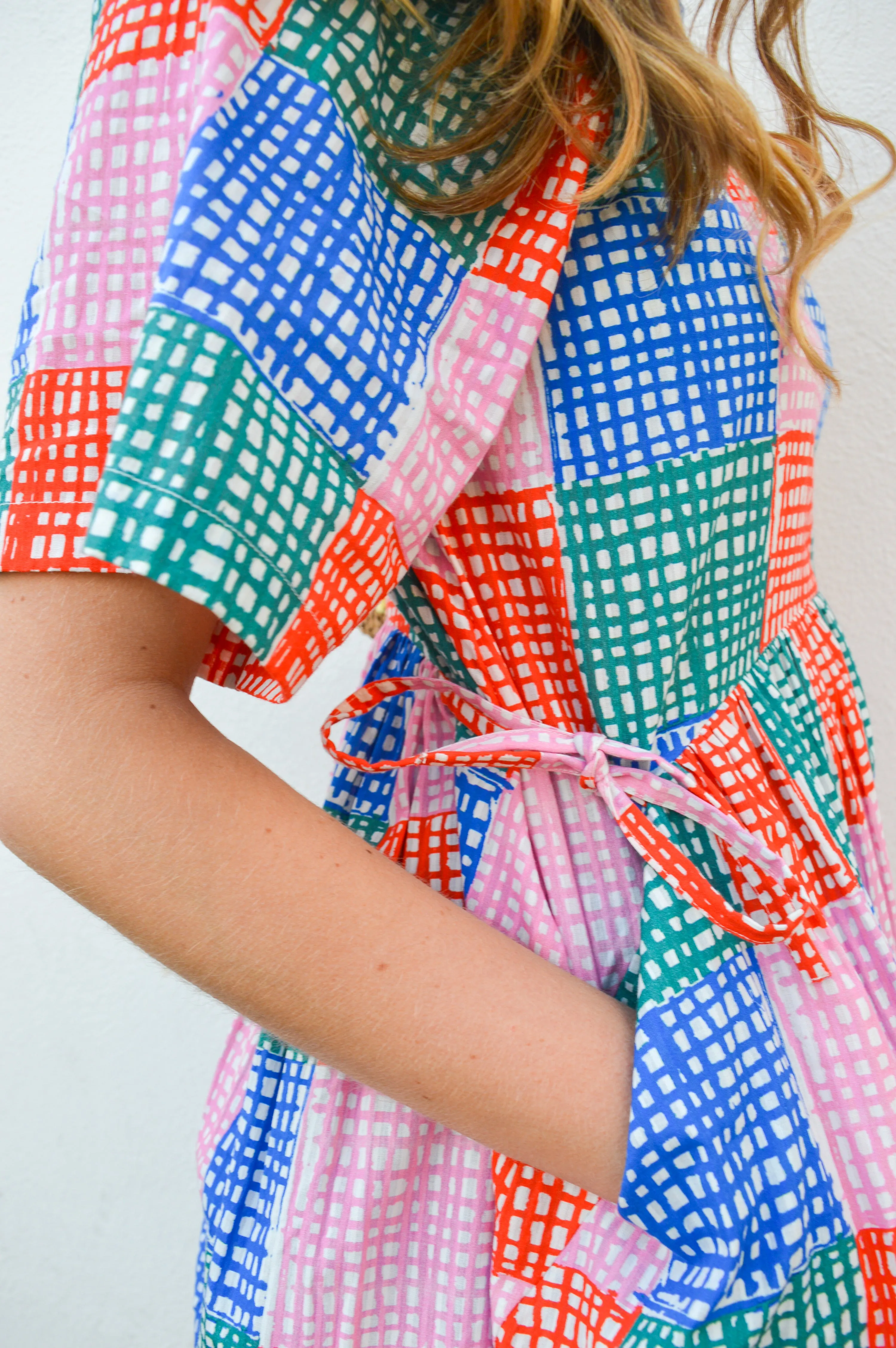 Lowie Grid Check Dress