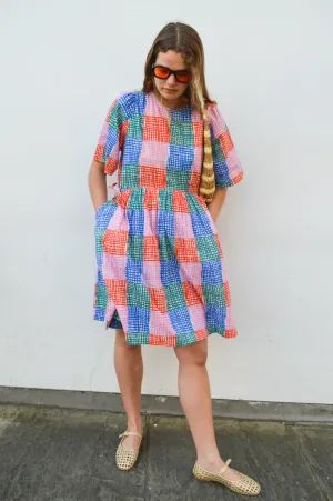 Lowie Grid Check Dress