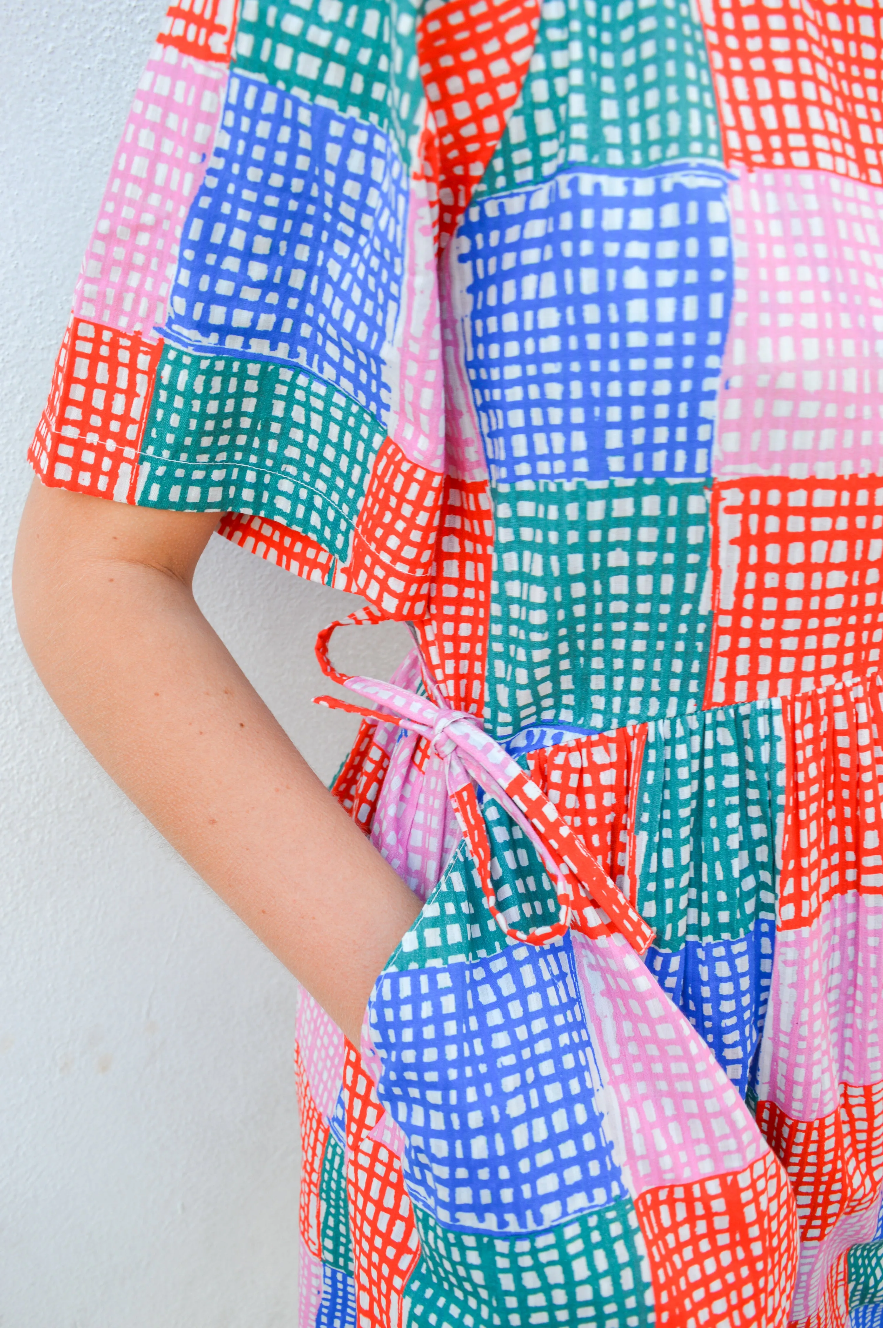 Lowie Grid Check Dress