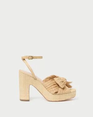 Lucia Natural Pleated Bow Platform