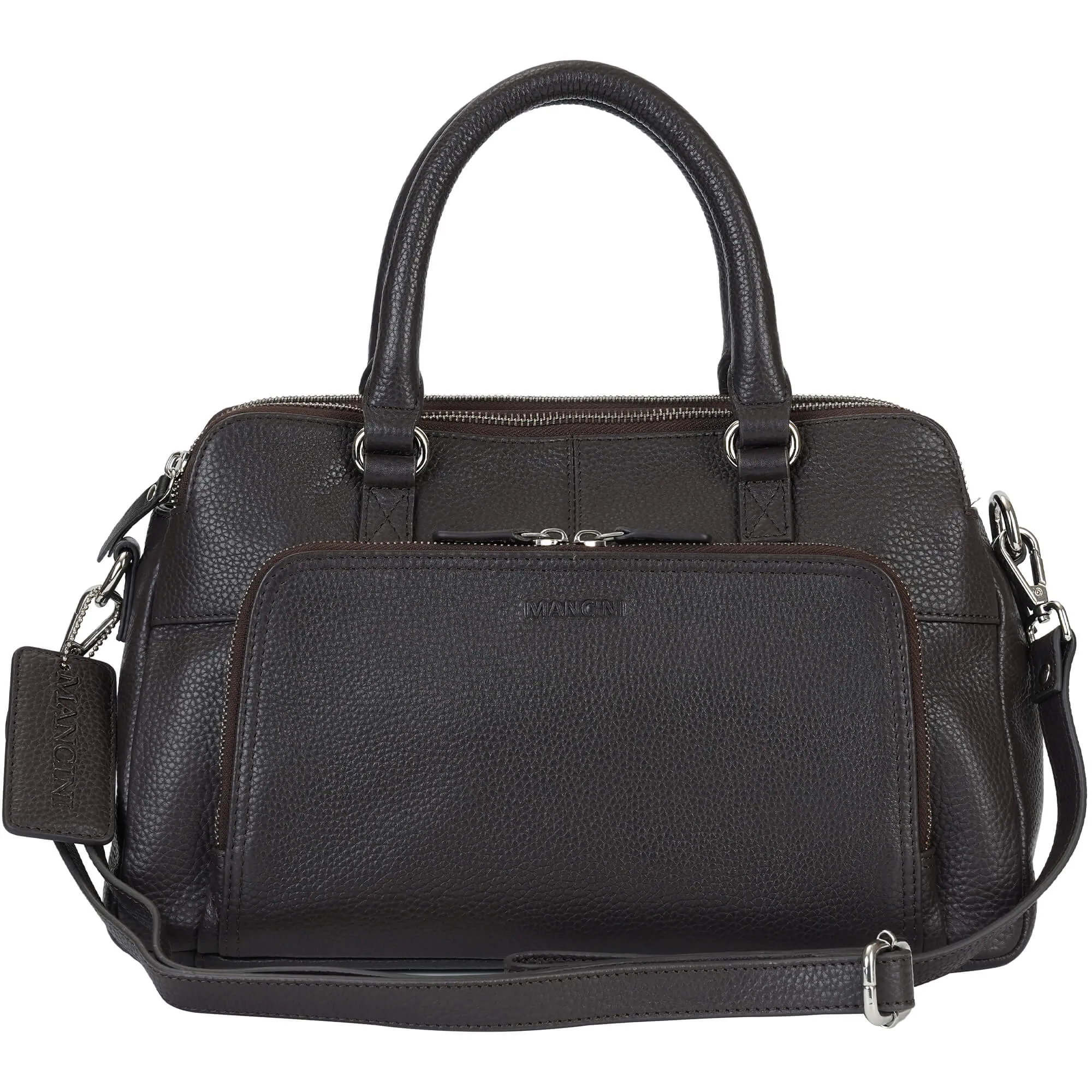Mancini Pebbled Jennifer Satchel Bag