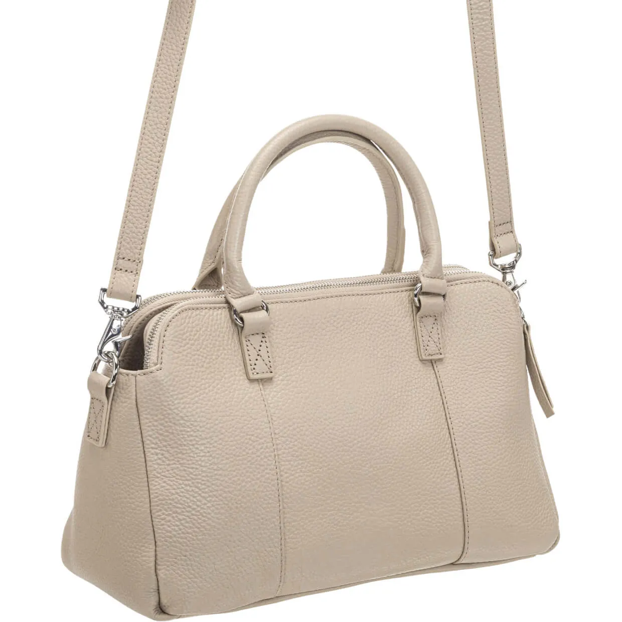 Mancini Pebbled Jennifer Satchel Bag