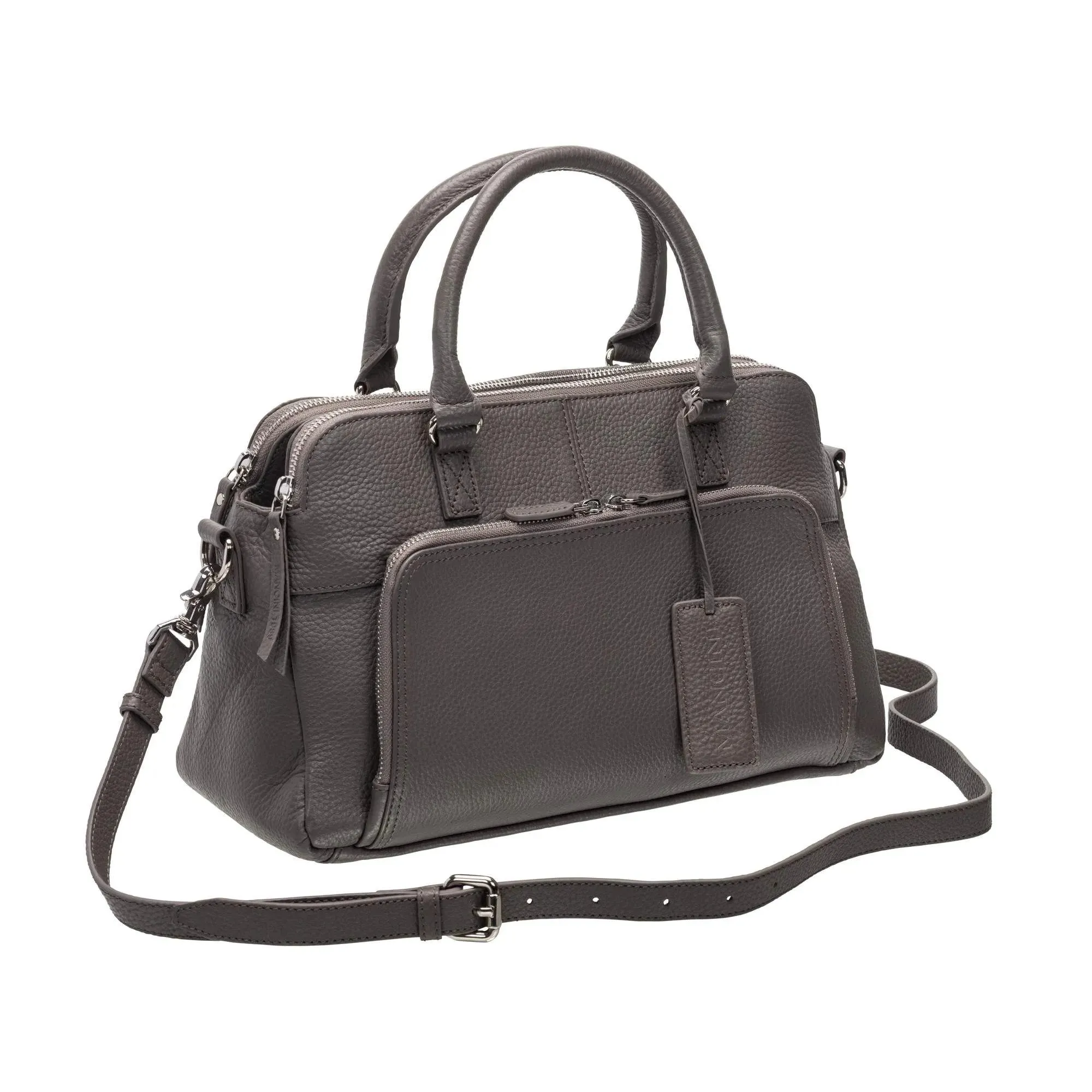 Mancini Pebbled Jennifer Satchel Bag