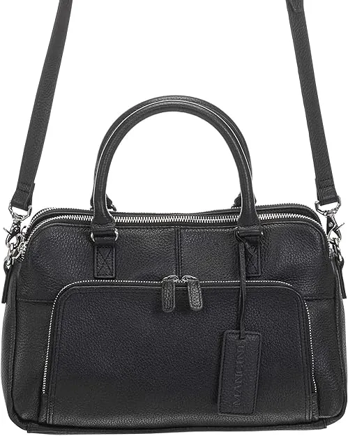 Mancini Pebbled Jennifer Satchel Bag