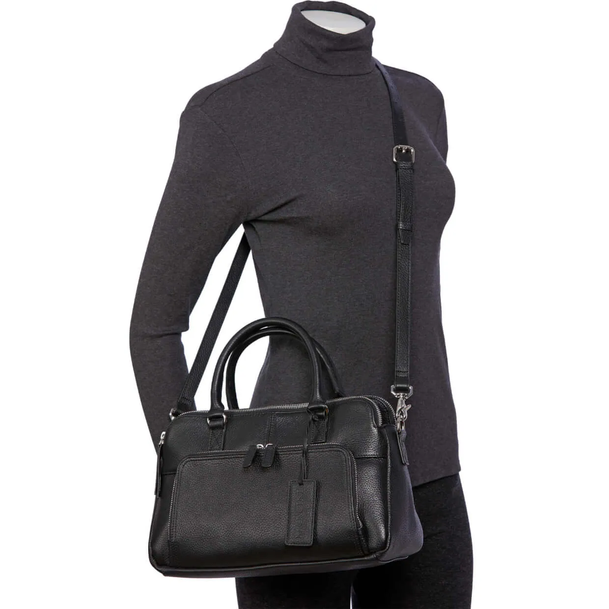 Mancini Pebbled Jennifer Satchel Bag
