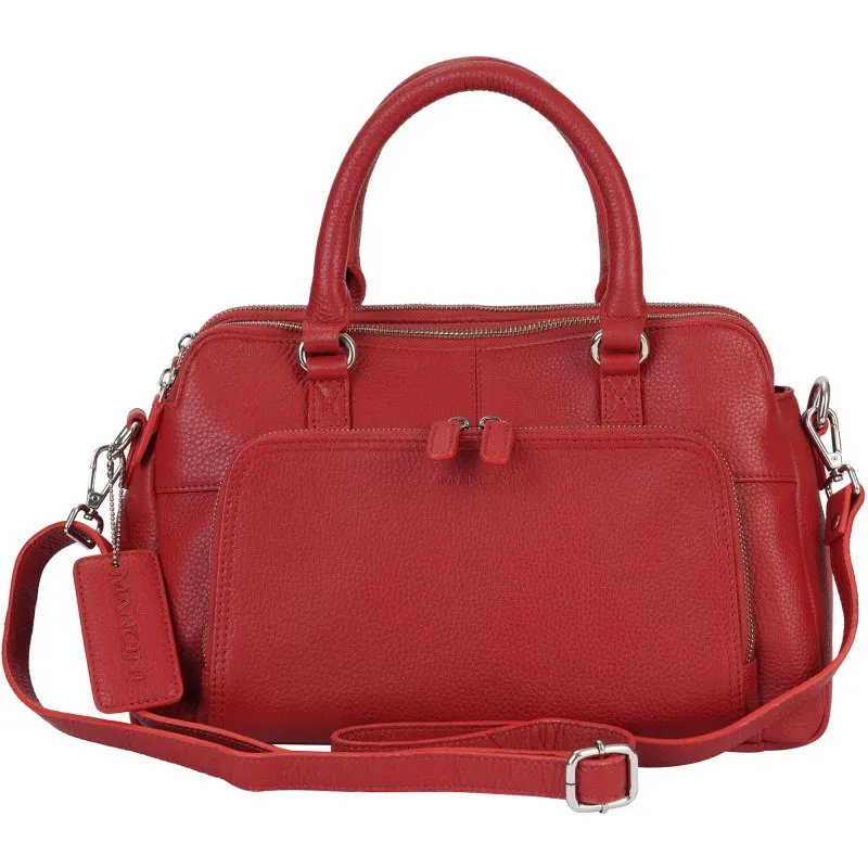 Mancini Pebbled Jennifer Satchel Bag