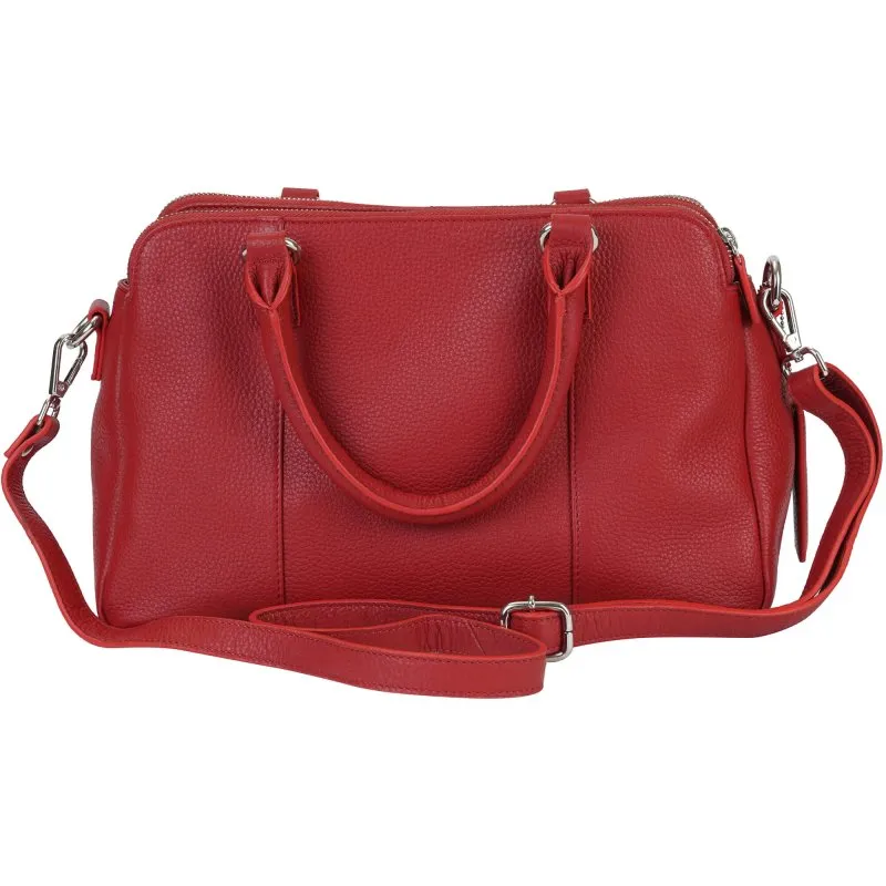 Mancini Pebbled Jennifer Satchel Bag