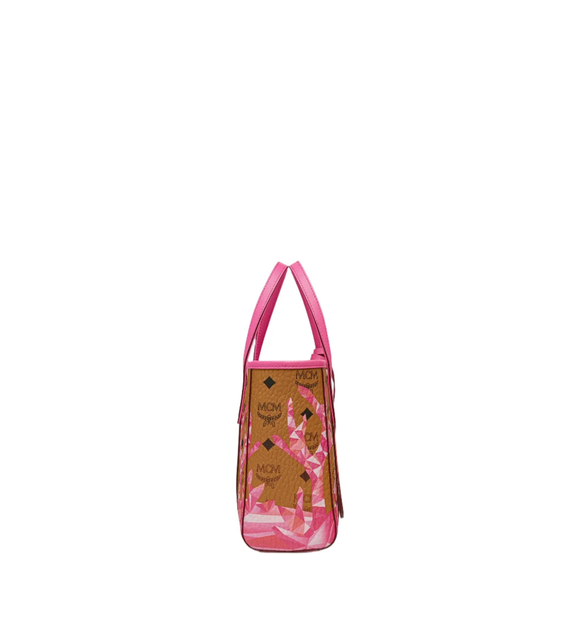 MCM Women's Toni Top-Zip Shopper in Cubic Coral Visetos
