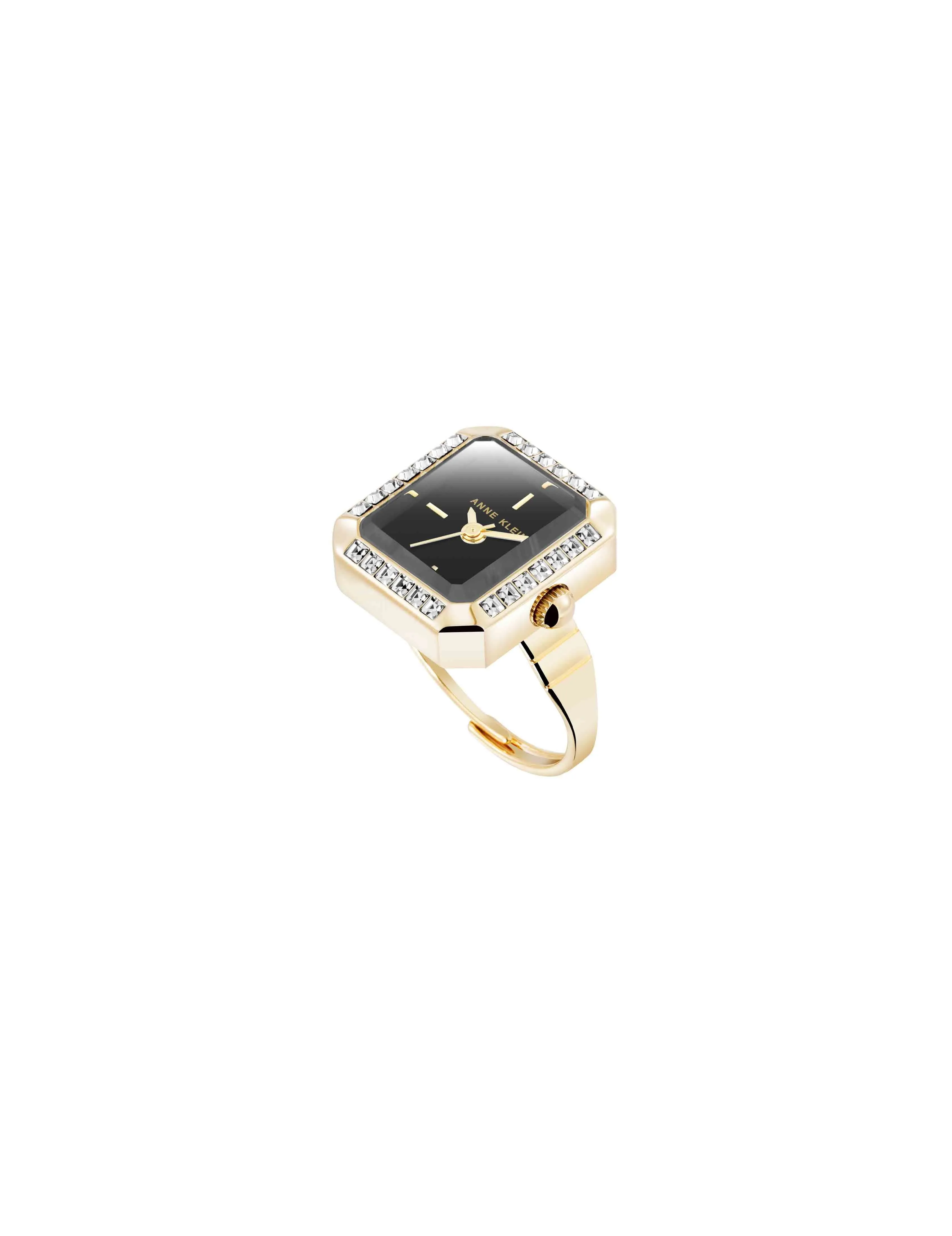 Octagonal Crystal Bezel Ring Watch