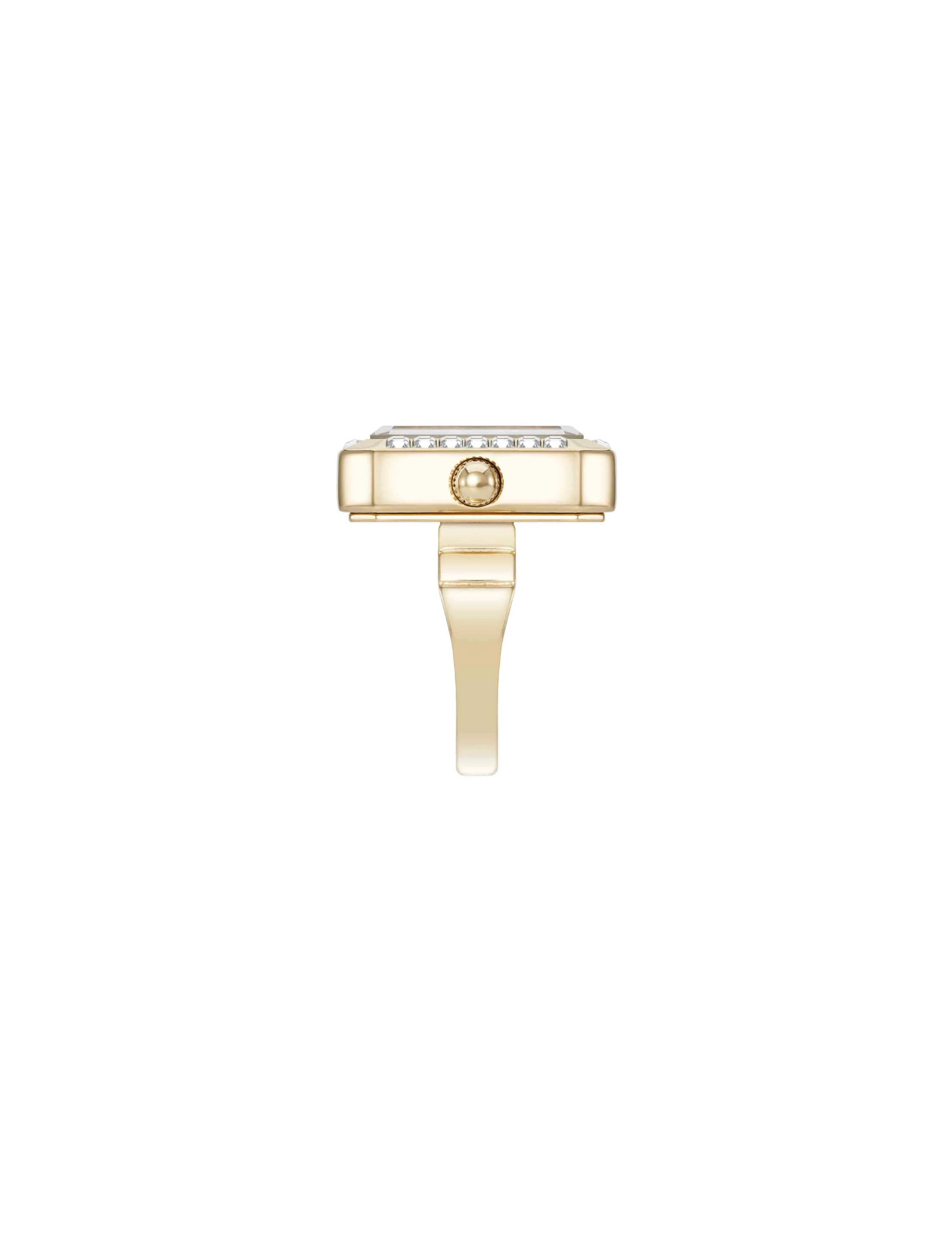 Octagonal Crystal Bezel Ring Watch