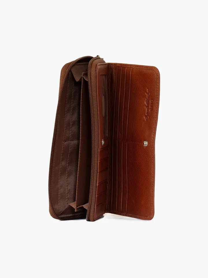 Osgoode Marley RFID Leather Zip Clutch w/ Wrist strap 1614