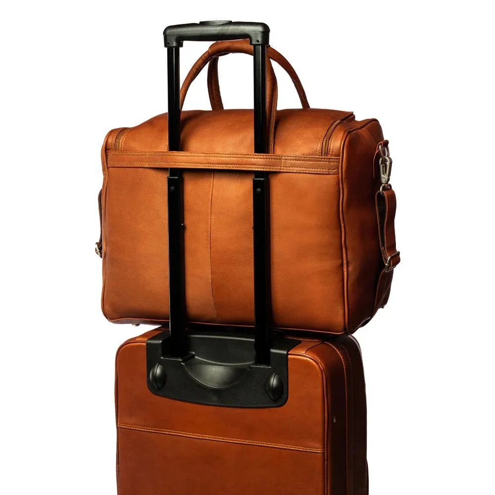 Piel Leather Computer Briefcase Carry All Bag