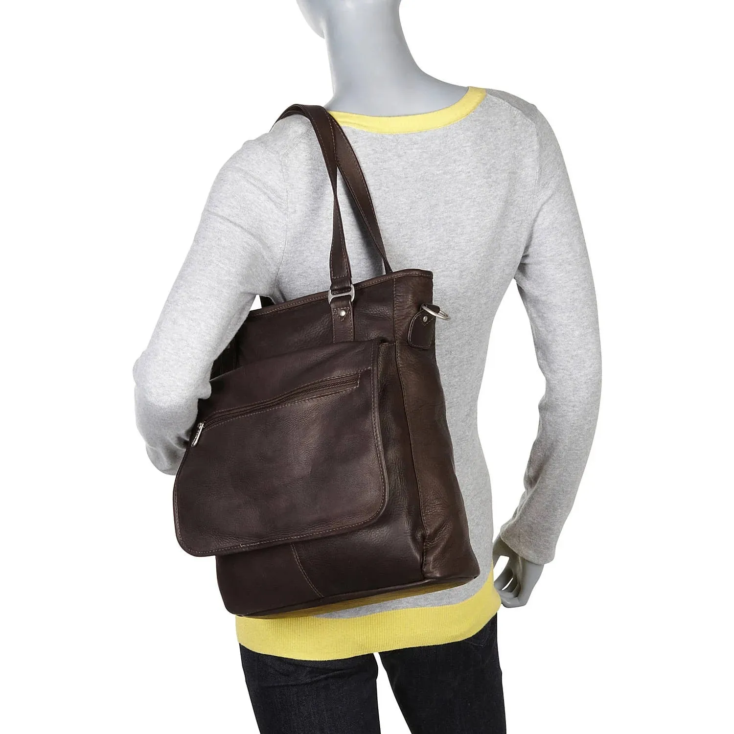 Piel Leather Laptop/Tablet Carry all Tote Bag