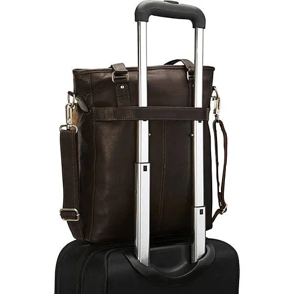 Piel Leather Laptop/Tablet Carry all Tote Bag
