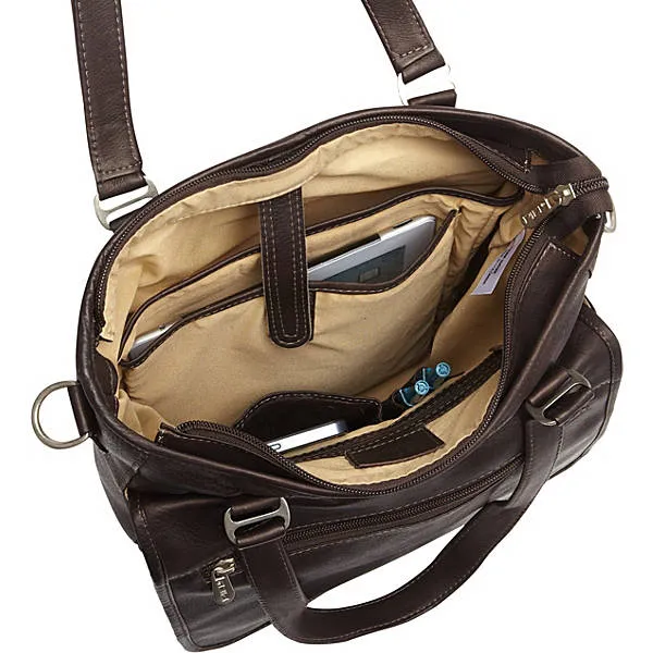 Piel Leather Laptop/Tablet Carry all Tote Bag