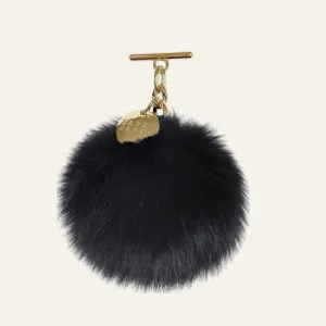 Pompom Tassel | Black with Gold hardware