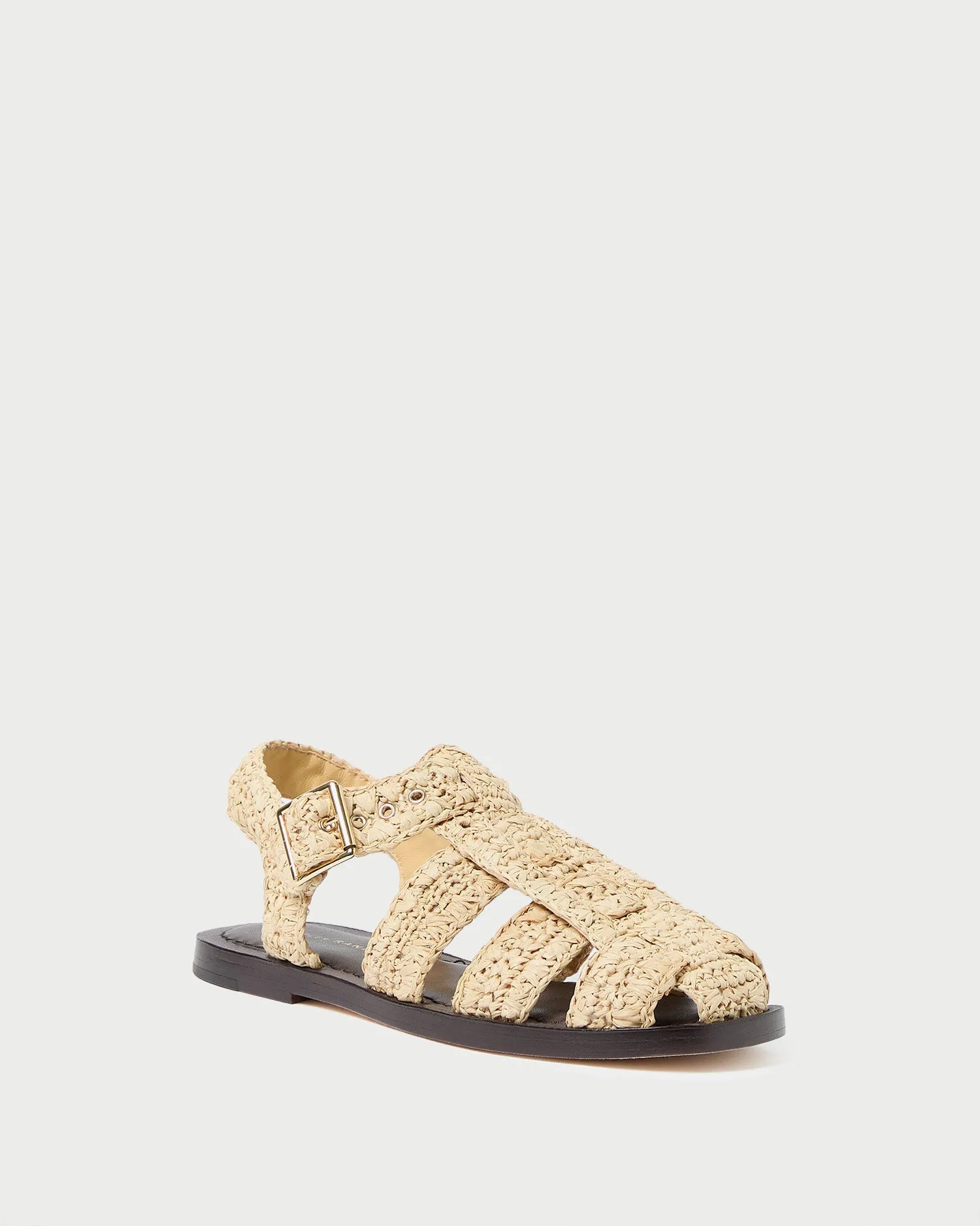 Sawyer Natural Crochet Caged Sandal