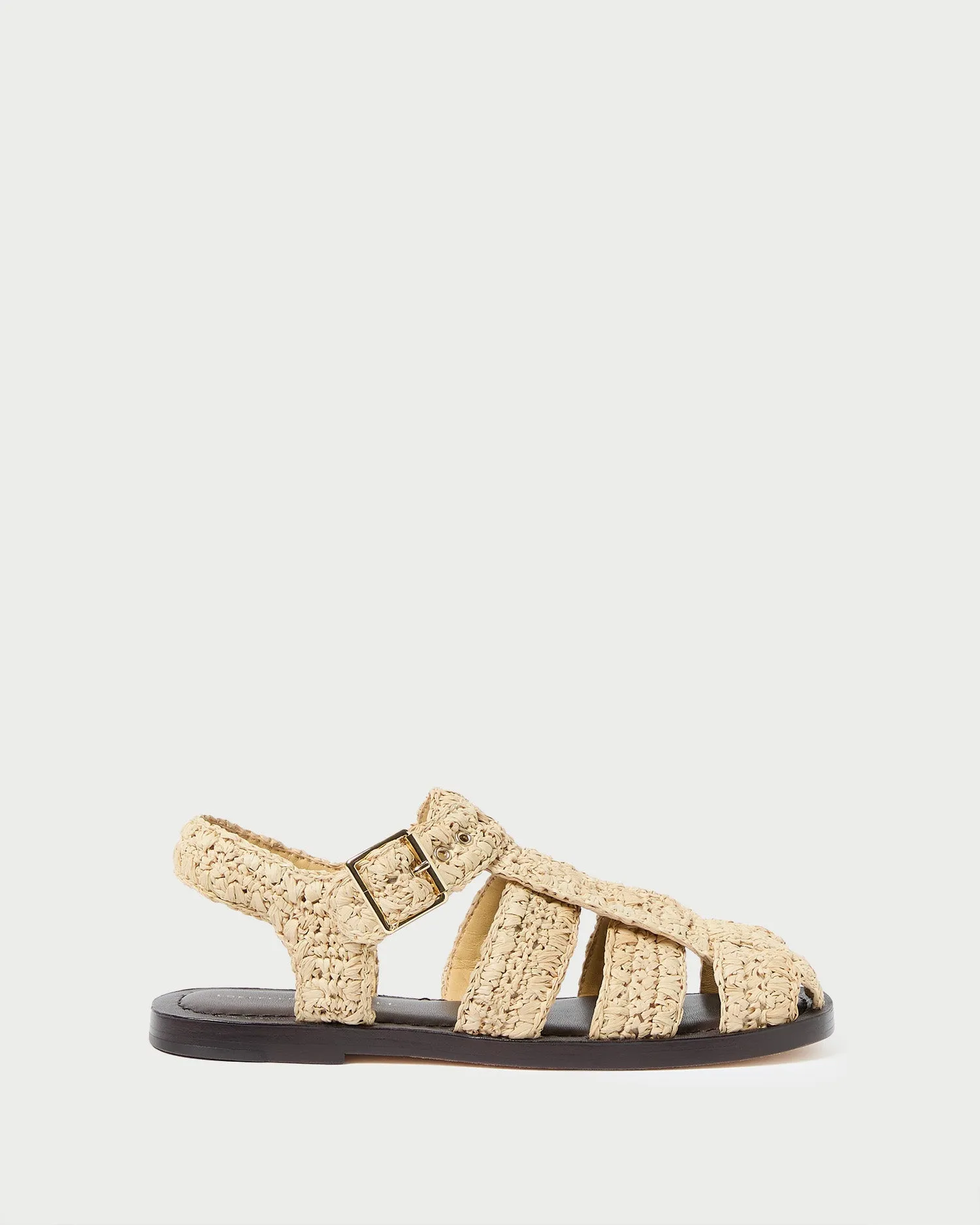 Sawyer Natural Crochet Caged Sandal