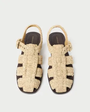 Sawyer Natural Crochet Caged Sandal