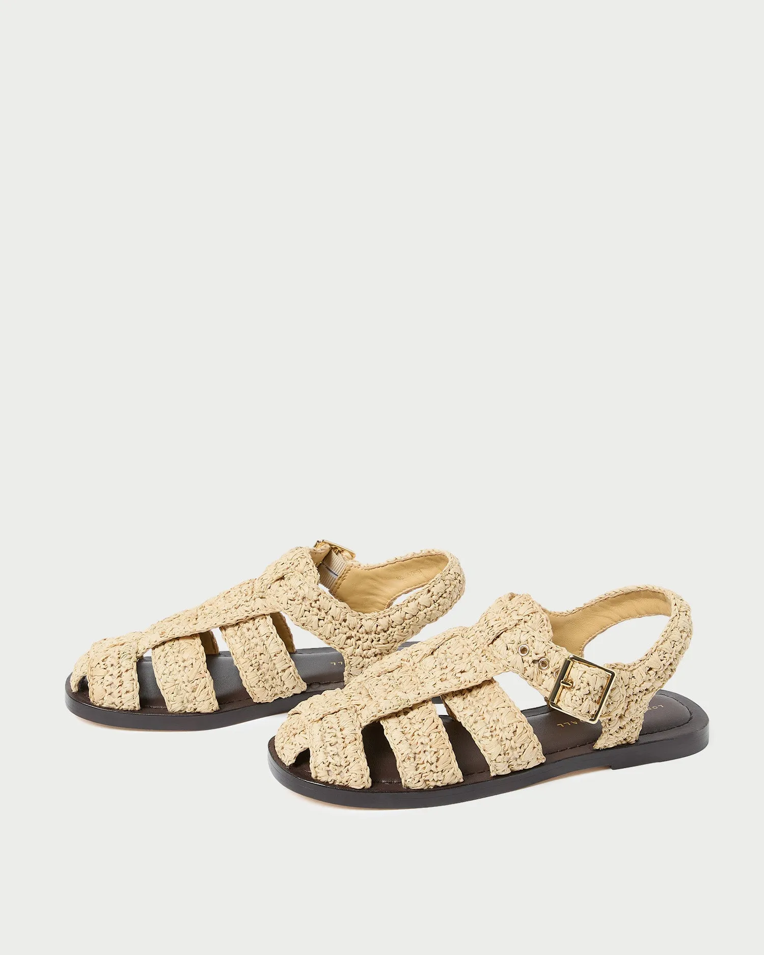 Sawyer Natural Crochet Caged Sandal
